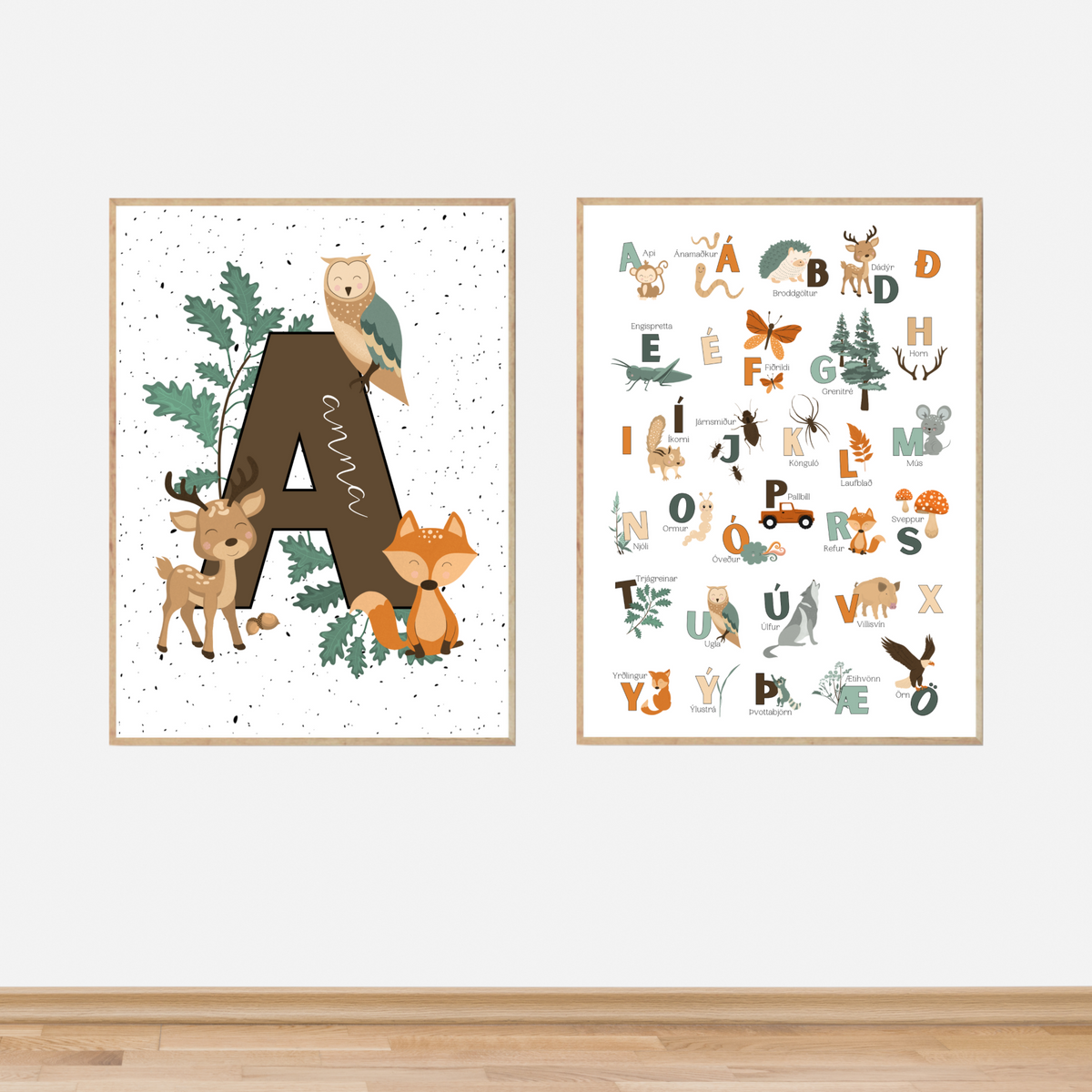 Alfabeto de animales del bosque
