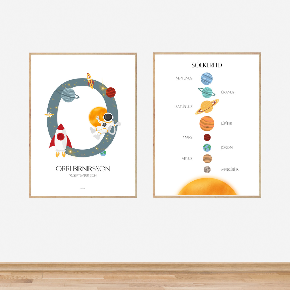 Space Letter & Birth Details | Green