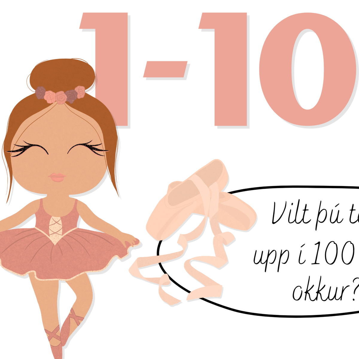 Ballerínu Talnaspjald | Teljum upp á 100