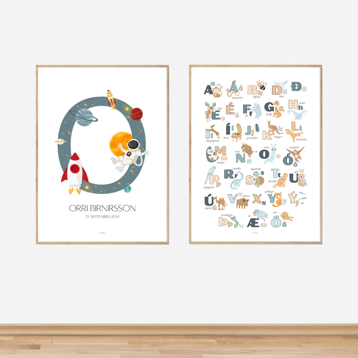 Space Letter & Birth Details | Green