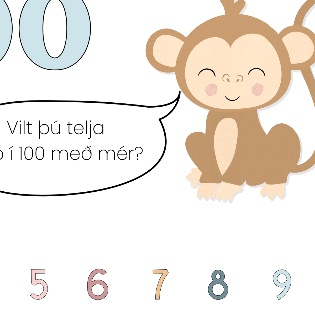 Apa Talnaspjald | Teljum upp á 100