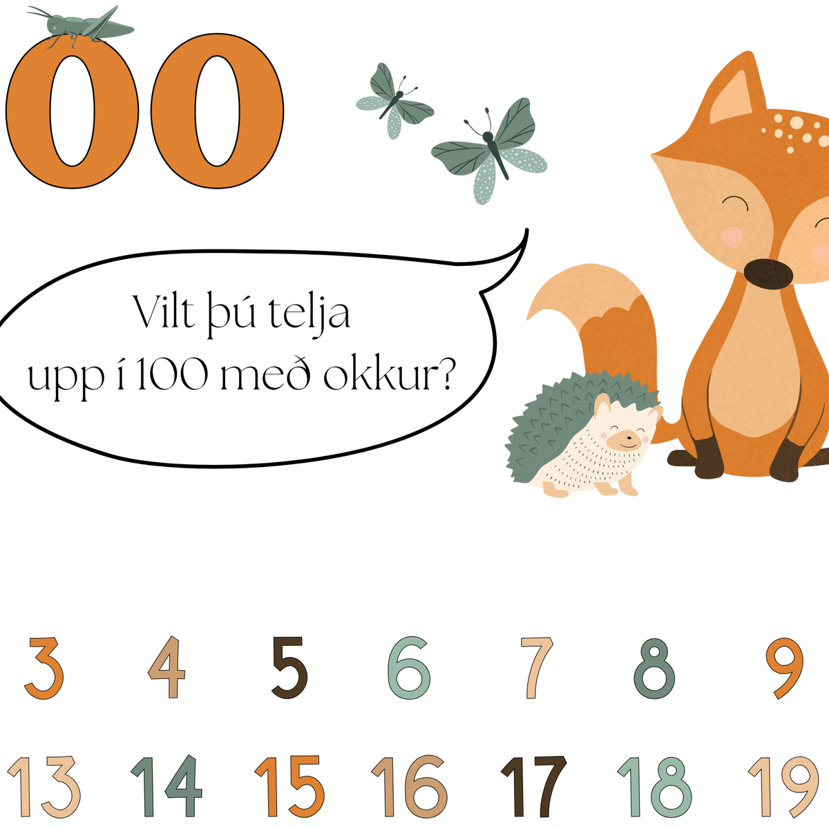 Woodland Numbers 1-100 | Count to 100
