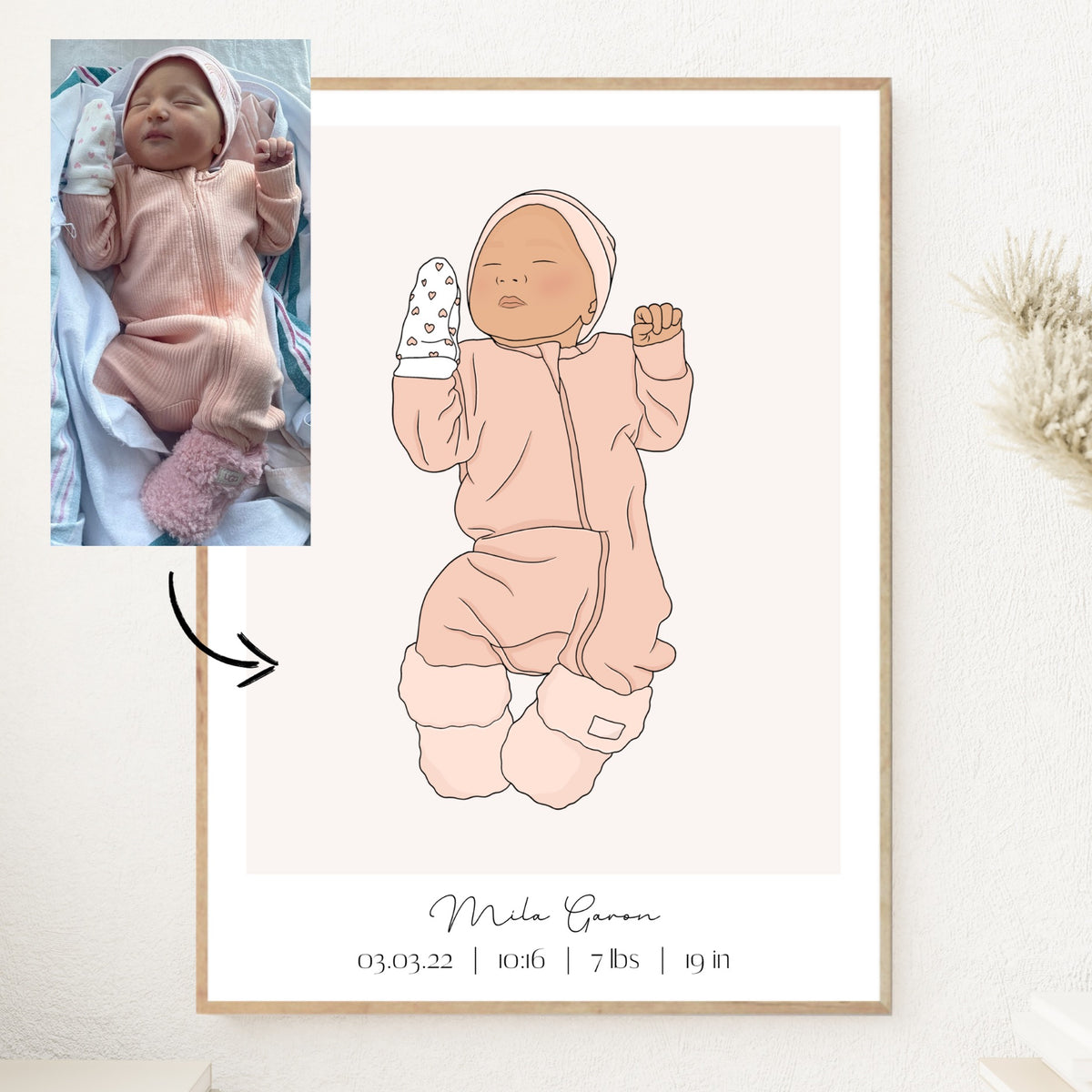 Personalised Baby Illustration