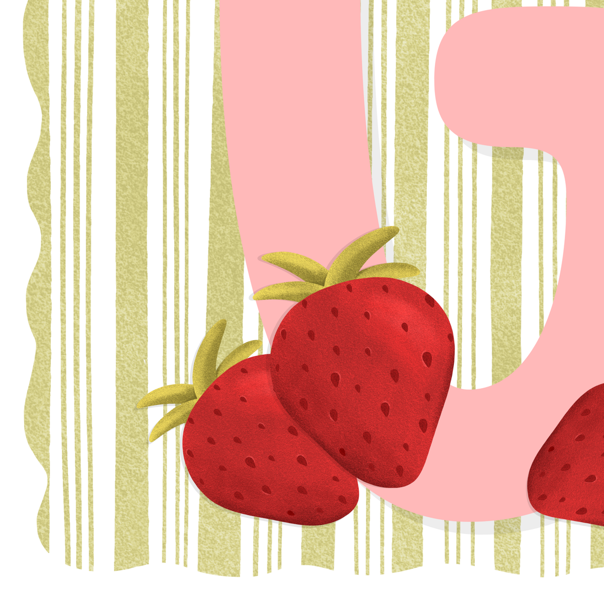 Strawberry Letter & Name | Green