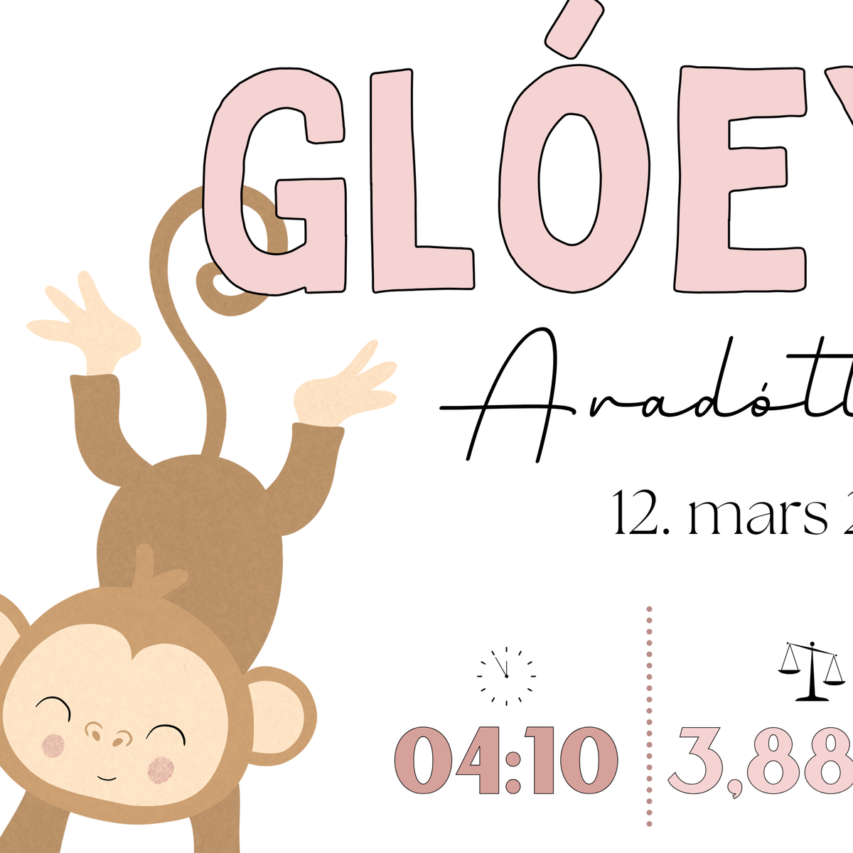 Apa Fæðingarupplýsingar | Bleikur