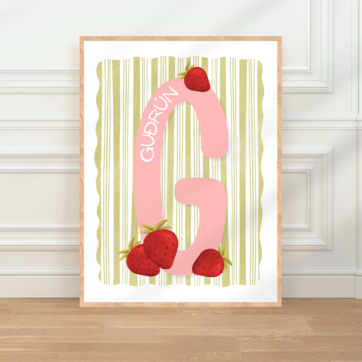 Strawberry Letter & Name | Green