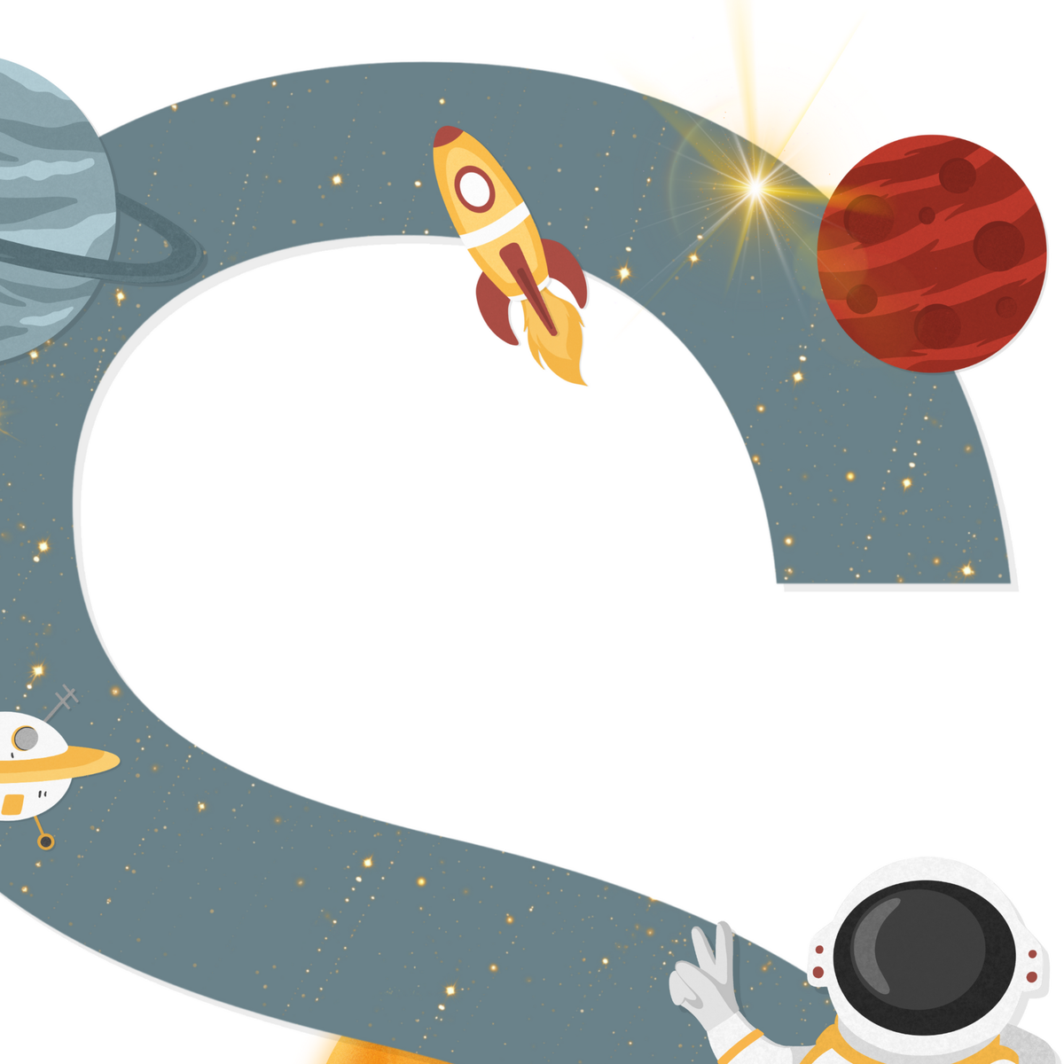 Space Letter & Birth Details | Green