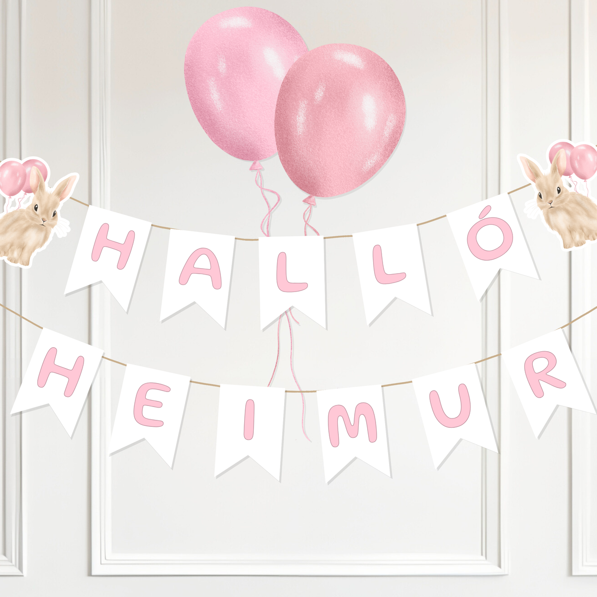 Bunny Hello World Garland