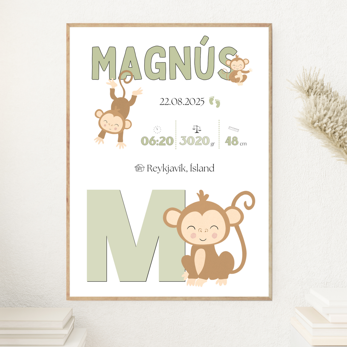 Monkey Birth Details | Blue & Green