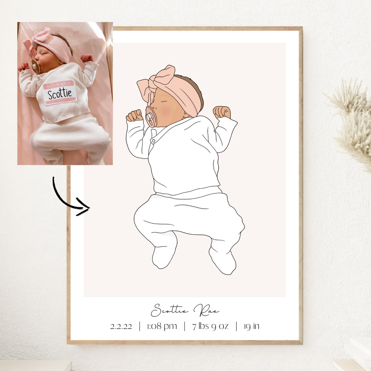 Personalised Baby Illustration