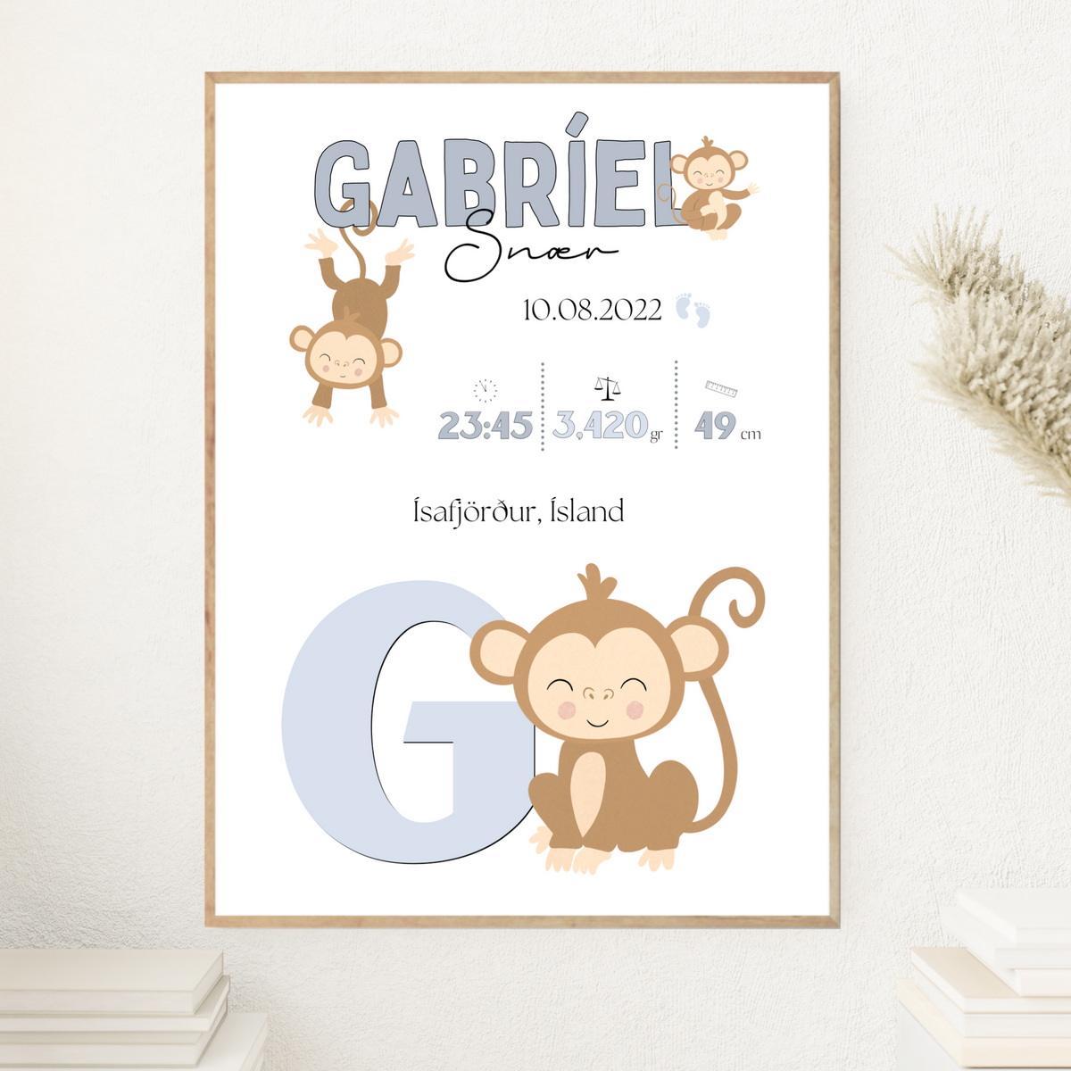 Monkey Birth Details | Blue & Green