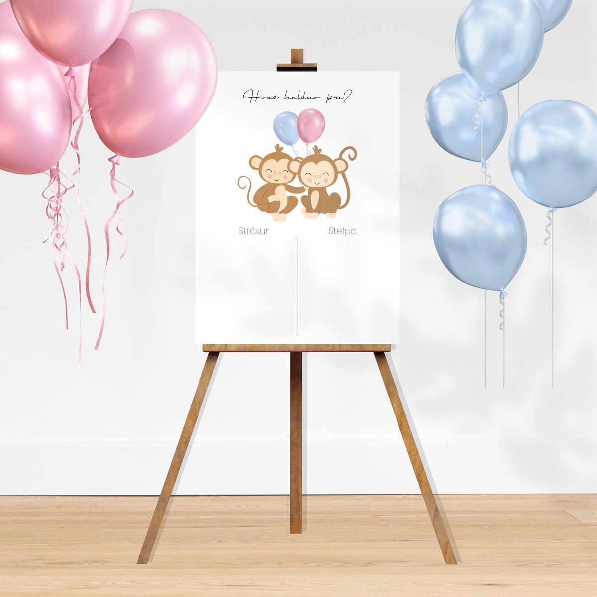 Monkey Guess The Gender | Blue and Pink Balloons